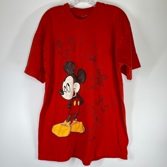 Vintage Disney Mickey Mouse Tshirt 90s Single Stitch XL - Picture 1 of 7